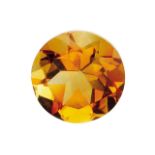 A ROUND BRILLIANT-CUT CITRINE 5,13 CARATS