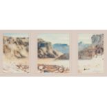 Ulrich Schwanecke (South African 1932 - 2007) LANDSCAPE, triptych