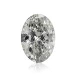 A OVAL-CUT LIGHT GREY DIAMOND 0,31 CARATS