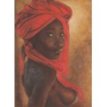 Artist Unknown (20th Century) WOMAN IN RED TURBAN