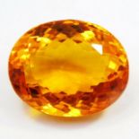 AN OVAL CITRINE 42,50 CARATS