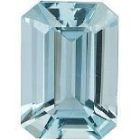 AN EMERALD-CUT AQUAMARINE 2,37 CARATS