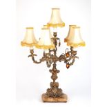 A ROCOCO-STYLE SIX-LIGHT TABLE LAMP