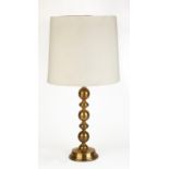 A BRASS TABLE LAMP