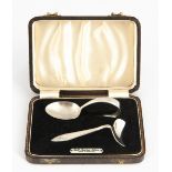 CHILDS SILVER SPOON AND PUSHER