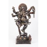 AN INDIAN BRONZE GANESH