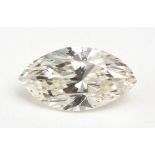 A CERTIFIED MARQUISE-CUT DIAMOND 1,62 CARATS