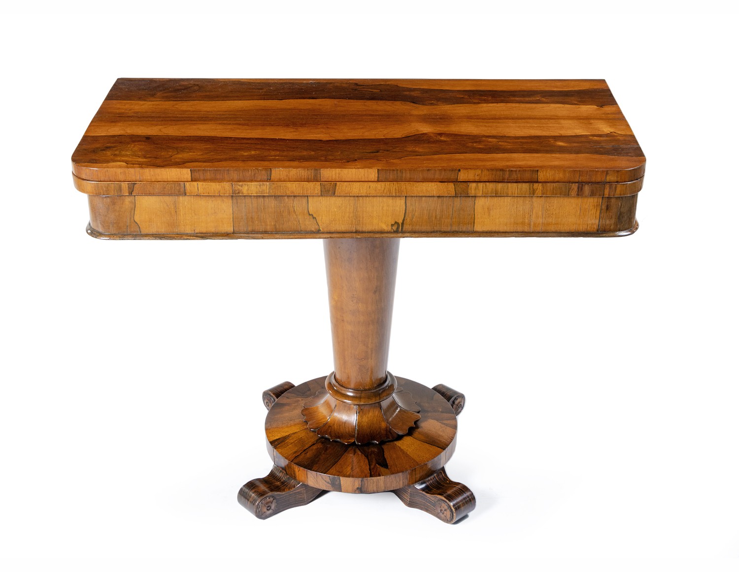 A WILLIAM IV ROSEWOOD CARD TABLE