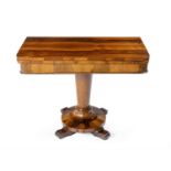 A WILLIAM IV ROSEWOOD CARD TABLE