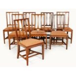 A SET OF EIGHT GEORGE III MAHOGANY DINING CHAIRS