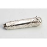 A VICTORIAN SILVER CHEROOT CASE, CHARLES EDWARD SOLOMAN, BIRMINGHAM, 1897