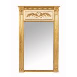 A GILTWOOD OVERMANTEL MIRROR, 19TH CENTURY