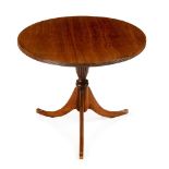 A MAHOGANY TRIPOD SIDE TABLE, MODERN