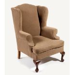 A WINGBACK ARMCHAIR