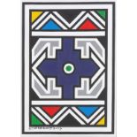 Esther Mahlangu (South African 1935 - ) NDEBELE PATTERN