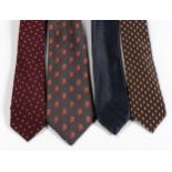 A GROUP OF VINTAGE YSL SILK TIES