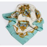 A VINTAGE SILK SCARF