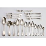 A COLLECTION OF SILVER CUTLERY, VARIOUS MAKERS AND DATES
