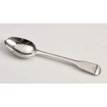 A SILVER FIDDLE PATTERN TEASPOON, MAKERS MARK 'CE'