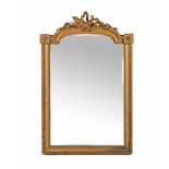 A GILTWOOD OVERMANTEL MIRROR, 19TH CENTURY