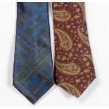 TWO VINTAGE DESIGNER SILK TIES