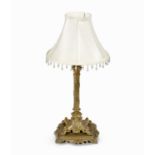 A BRASS TABLE LAMP, MODERN