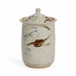 ANDREW WALFORD (SOUTH AFRICAN 1942 - ): A STONEWARE JAR AND COVER