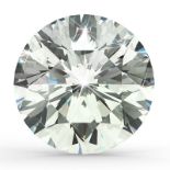 A CERTIFIED 2.64 CARATS  ROUND BRILLIANT-CUT DIAMOND, UNMOUNTED