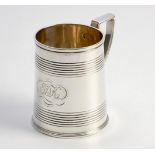 A GEORGE III SILVER CHRISTENING MUG, JOHN EMES, LONDON, 1807