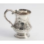 A VICTORIAN SILVER CHRISTENING CUP, MARTIN, HALL AND CO, SHEFFIELD, 1861