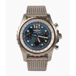 A STAINLESS-STEEL WRISTWATCH, BREITLING CHRONOSPACE