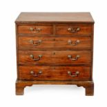 A GEORGE III MAHOGANY CHEST OF DRAWERS