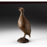 A PAULINE GREIG BRONZE OF A GROUSE, 2007