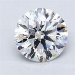 A CERTIFIED 5.03 CARATS  ROUND BRILLIANT-CUT DIAMOND, UNMOUNTED