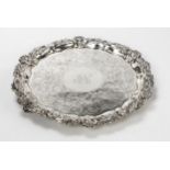 A VICTORIAN SILVER SALVER, LEONARD URQUHART, EDINBURGH, 1838