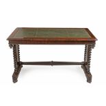 A VICTORIAN ROSEWOOD WRITING TABLE