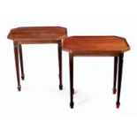 A PAIR OF GEORGE III STYLE MAHOGANY SIDE TABLES, LATE 20TH CENTURY