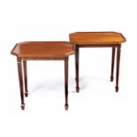 A PAIR OF GEORGE III STYLE MAHOGANY SIDE TABLES, LATE 20TH CENTURY