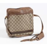 A MEN'S 70'S GUCCI MONOGRAM CROSSBODY BAG