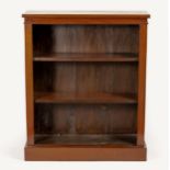 A MAHOGANY OPEN BOOKCASE, 19TH CENTURY