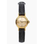 A LADY'S 18CT GOLD WRISTWATCH, OMEGA