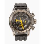 A STAINLESS-STEEL WRISTWATCH, BRM V12-44 CHRONOGRAPH BERNARD RICHARDS YELLOW