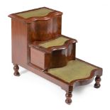 A VICTORIAN MAHOGANY BED STEP COMMODE