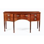 A GEORGE III STYLE MAHOGANY SIDEBOARD