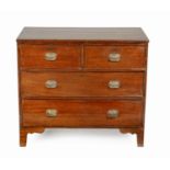 A GEORGE III MAHOGANY CHEST OF DRAWERS