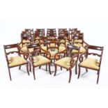 A SET OF TWENTY-FOUR REGENCY STYLE MAHOGANY DINING CHAIRS, MANUFACTURED BY PIERRE CRONJE