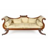 A REGENCY MAHOGANY SETTEE