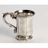 A VICTORIAN SILVER CHRISTENING MUG, ROBERT DEATH, LONDON, 1845