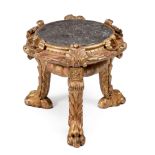 A LOUIS XVI STYLE GILTWOOD URN STAND