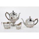 A VICTORIAN SILVER FOUR PIECE TEA AND COFFEE SERVICE, MAPPIN AND WEBB LTD, SHEFFIELD, 1894